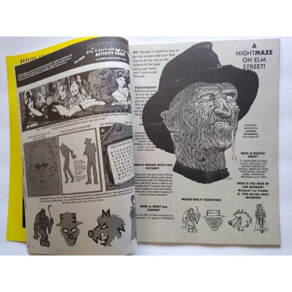 Cracked Monster Party Magazine Freddy Nightmare Elm Street 22 Halloween Horror - Picture 5 of 8